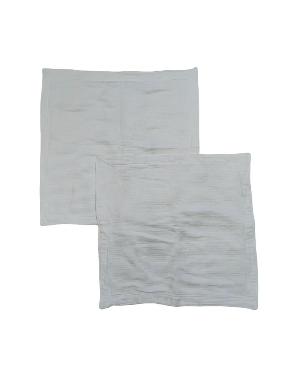 Hotel Living 2 White Thick 100% Cotton 24" Euro Shame Pillow Cover